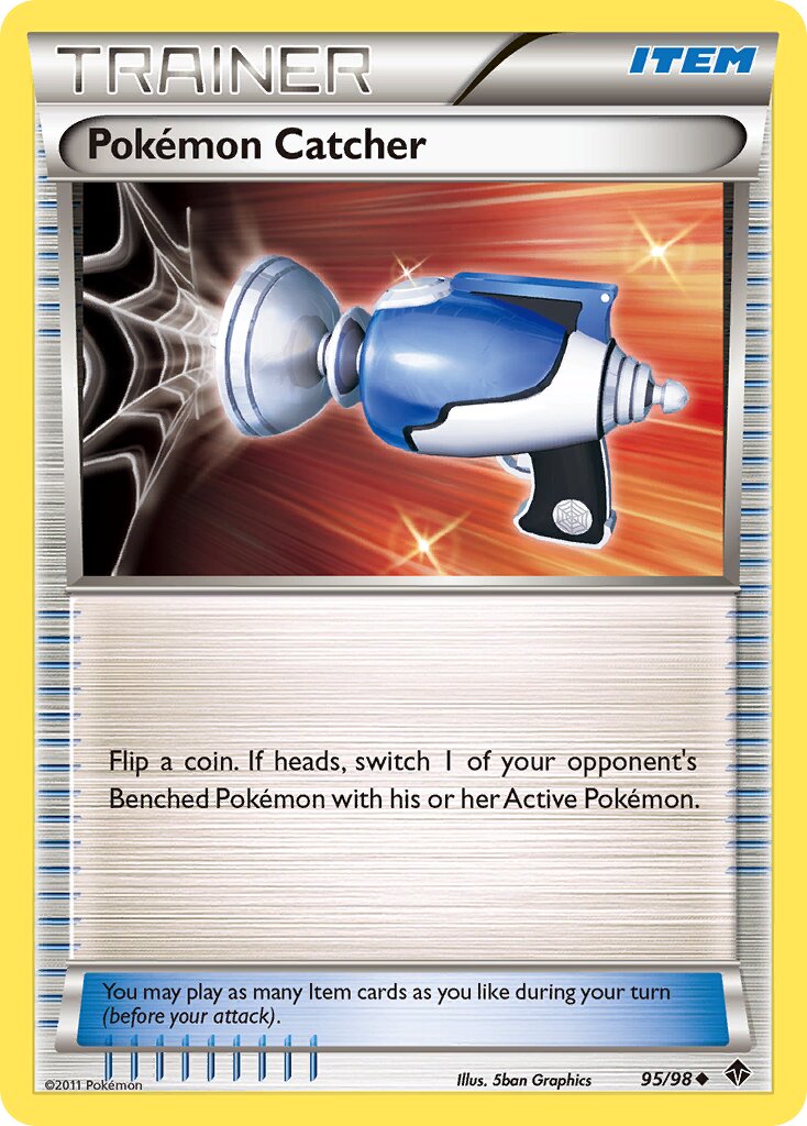 Pokémon Catcher 095/18 — WC Deck 2013 (Anguille Sous Roche) (English Pokémon TCG card)