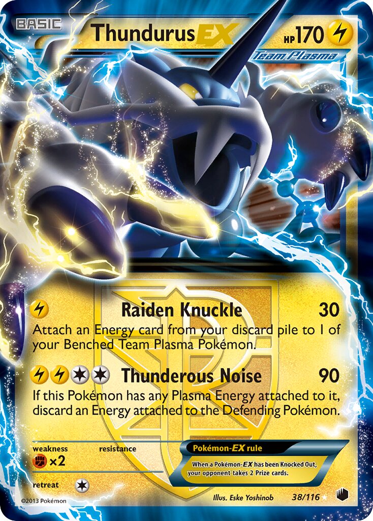Thundurus-EX 038/22 — WC Deck 2013 (Ultimate Team Plasma) (English Pokémon TCG card)