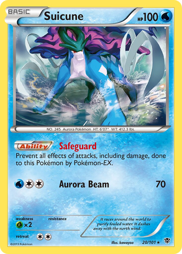 Suicune 020/29 — WC Deck 2014 (Crazy Punch) (English Pokémon TCG card)