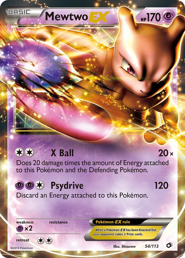 Mewtwo-EX 054/29 — WC Deck 2014 (Crazy Punch) (English Pokémon TCG card)