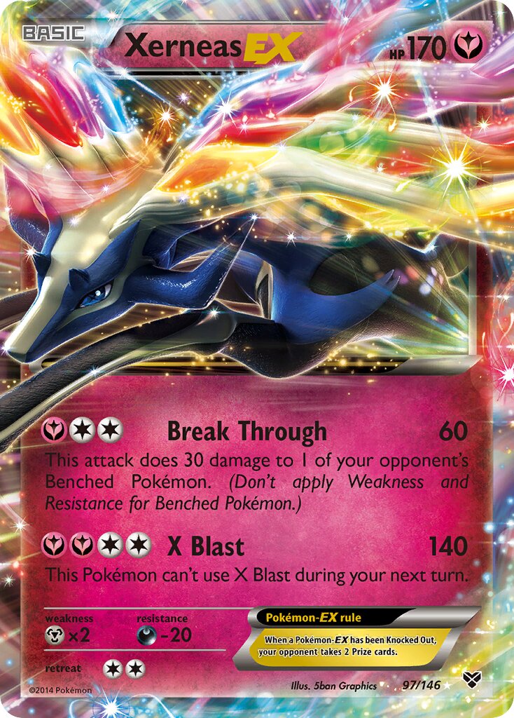 Xerneas-EX 097/29 — WC Deck 2014 (Crazy Punch) (English Pokémon TCG card)