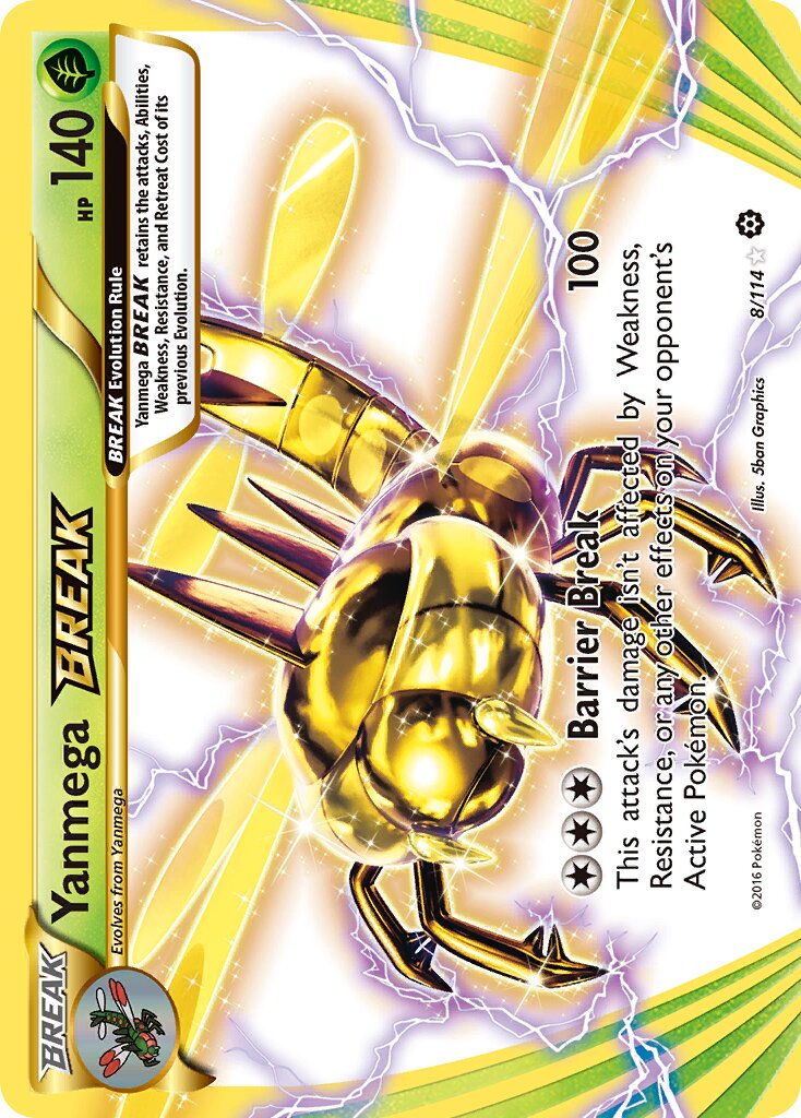 Yanmega BREAK 008/22 — WC Deck 2016 (Bebe Deck) (English Pokémon TCG card)