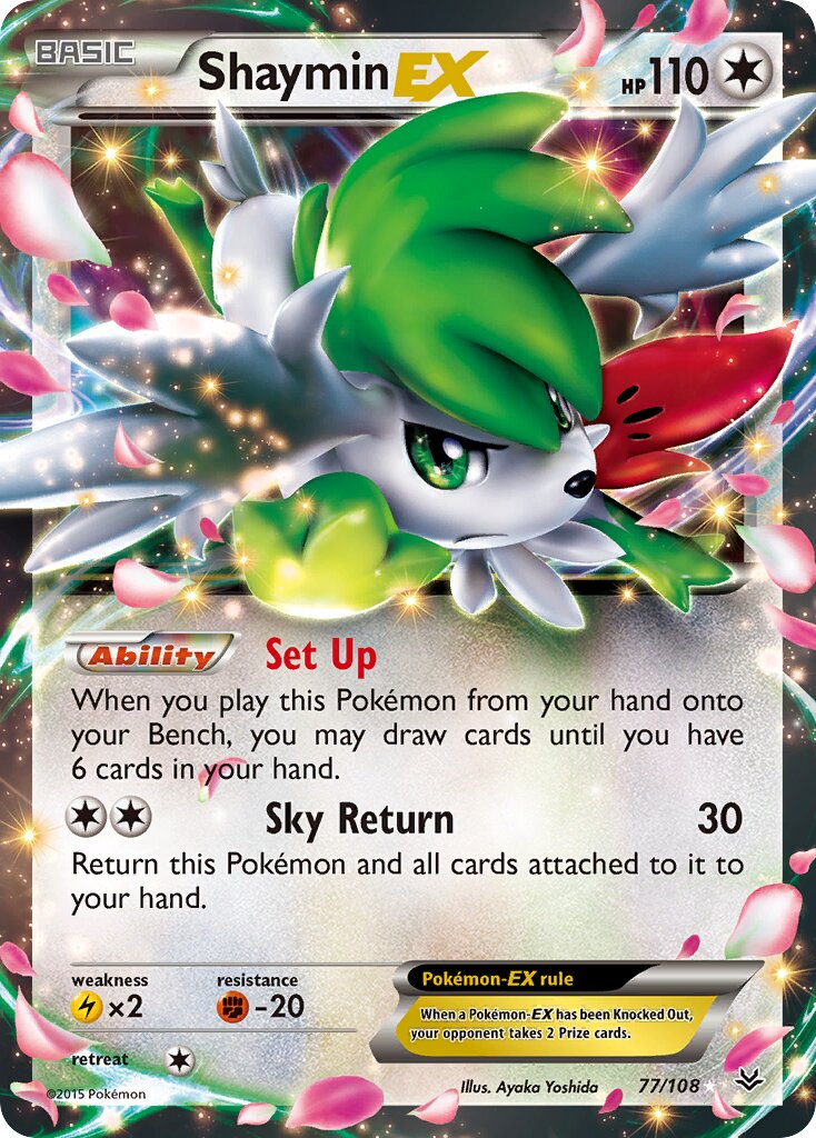 Shaymin-EX 077/24 — WC Deck 2016 (Black Dragon) (English Pokémon TCG card)