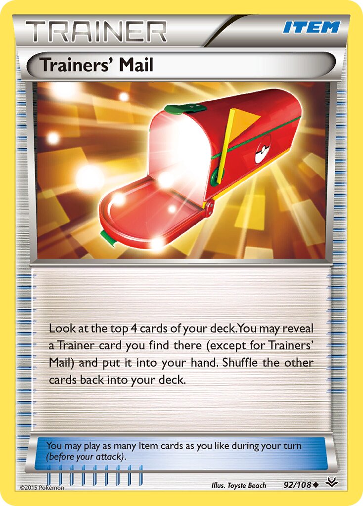 Trainers' Mail 092/24 — WC Deck 2016 (Black Dragon) (English Pokémon TCG card)
