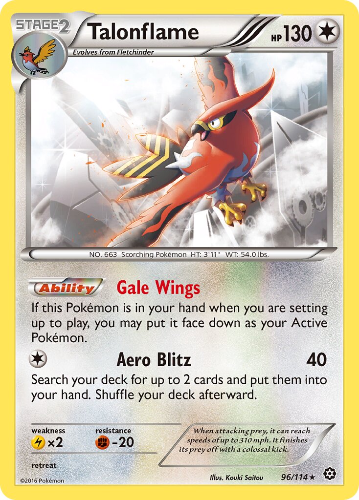 Talonflame 096/21 — WC Deck 2016 (Ninja Blitz) (English Pokémon TCG card)