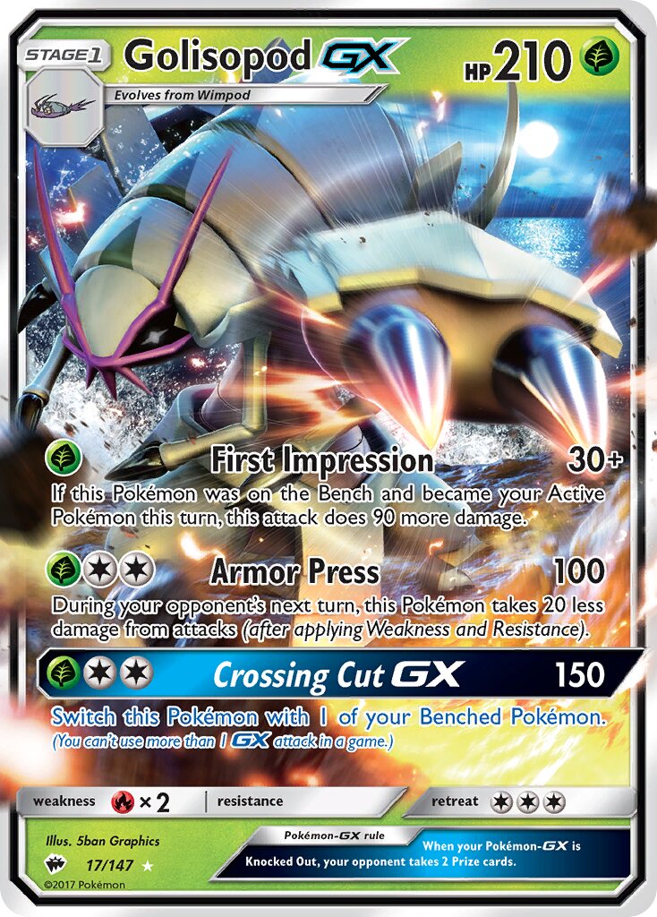 Golisopod-GX 017/23 — WC Deck 2017 (Golisodor) (English Pokémon TCG card)