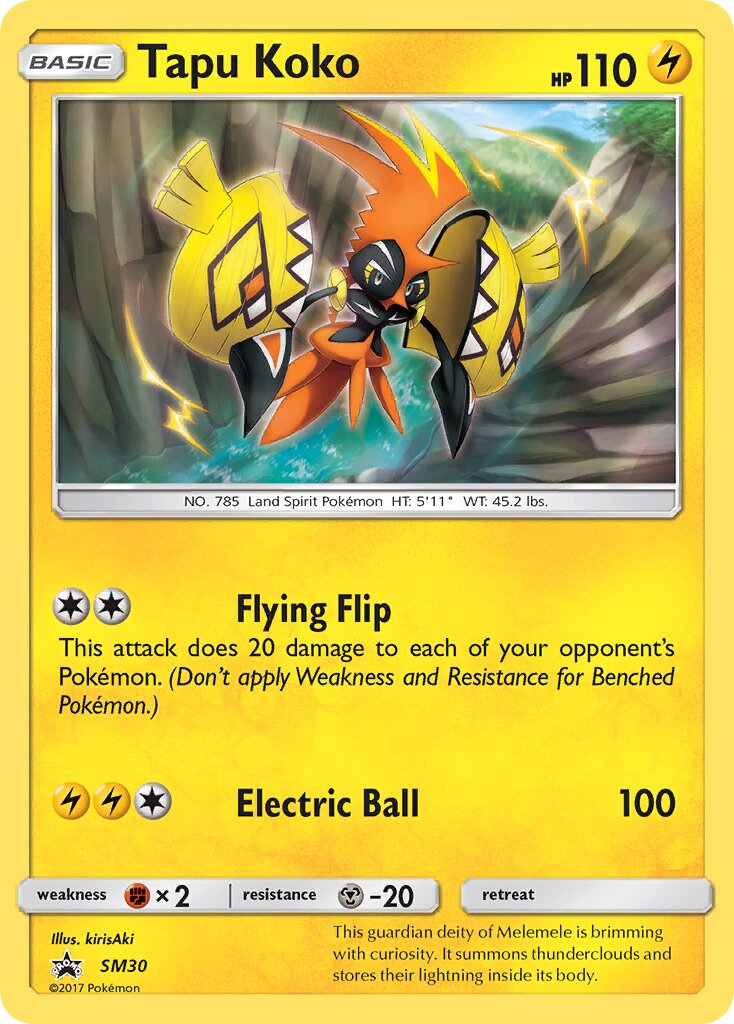 Tapu Koko 030/21 — WC Deck 2017 (Ice Path Ftw) (English Pokémon TCG card)