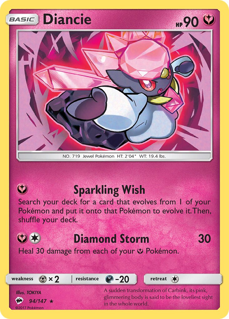 Diancie 094/25 — WC Deck 2017 (Infinite Force) (English Pokémon TCG card)