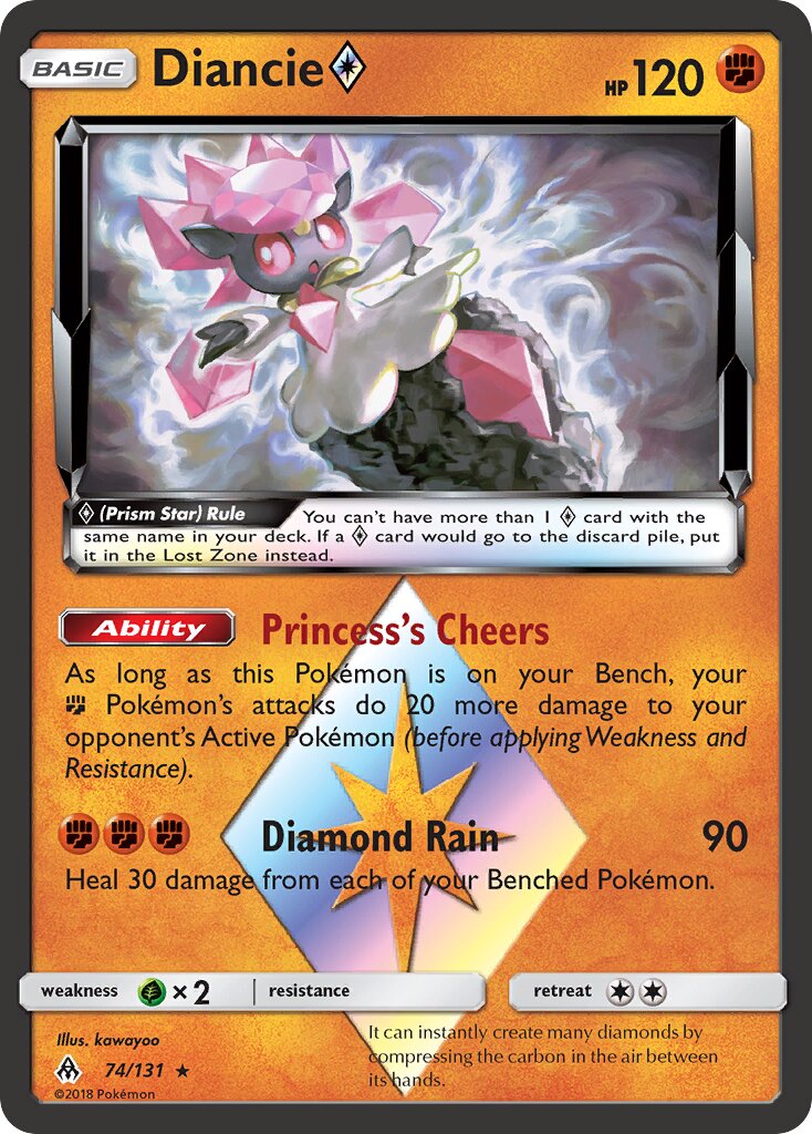 Diancie ◇ 074/24 — WC Deck 2018 (Buzzroc) (English Pokémon TCG card)