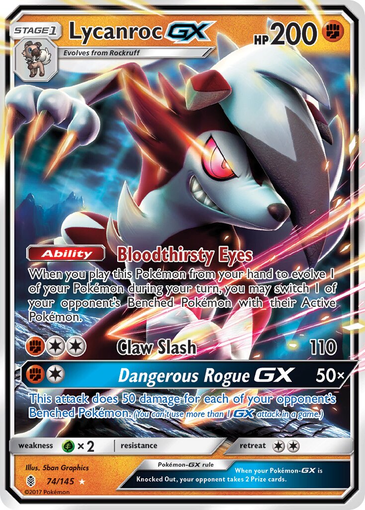 Lycanroc-GX 074/24 — WC Deck 2018 (Buzzroc) (English Pokémon TCG card)