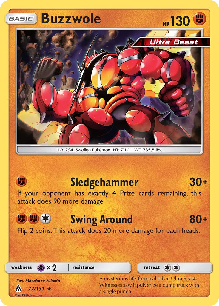 Buzzwole 077/24 — WC Deck 2018 (Buzzroc) (English Pokémon TCG card)
