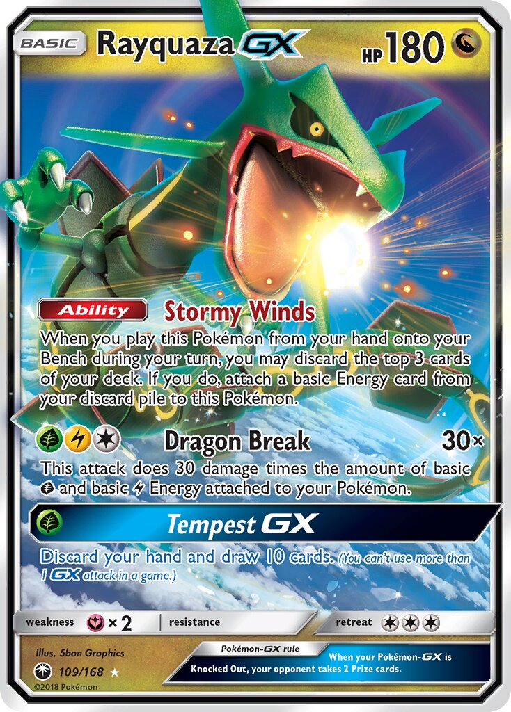 Rayquaza-GX 010/20 — WC Deck 2018 (Dragones Y Sombras) (English Pokémon TCG card)