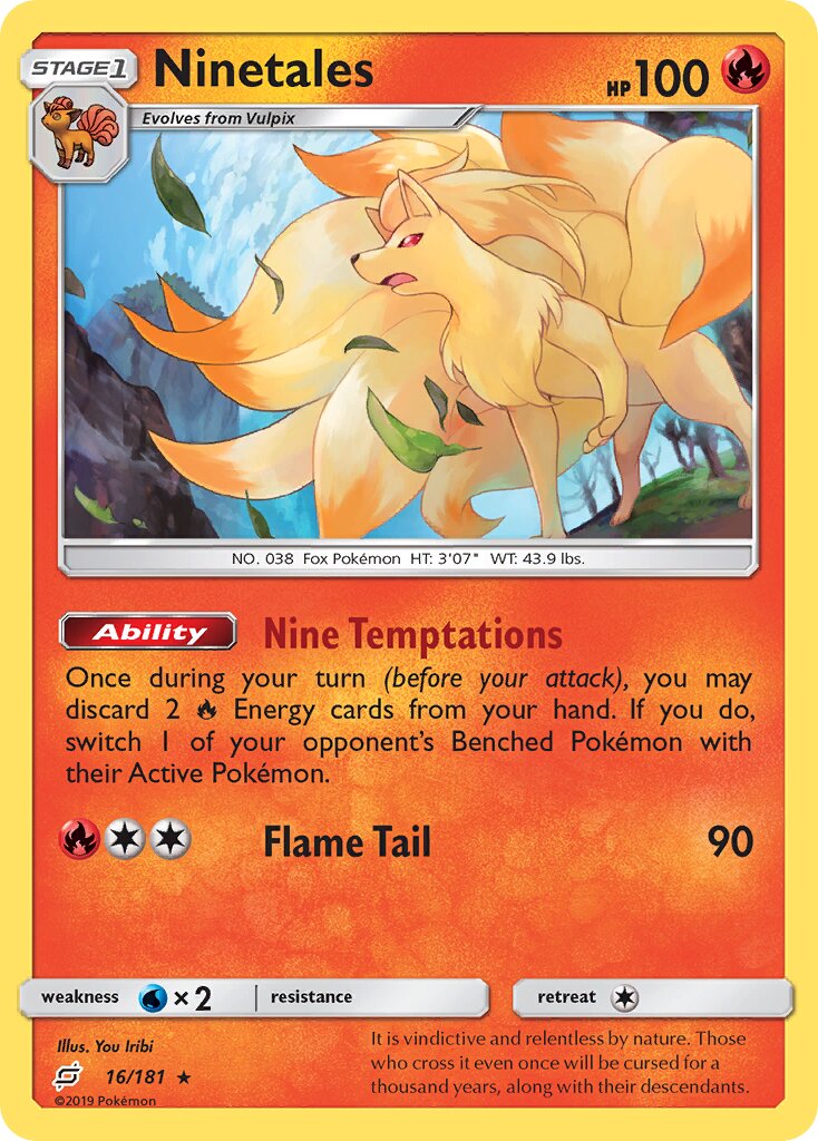 Ninetales 016/19 — WC Deck 2019 (Fire Box) (English Pokémon TCG card)