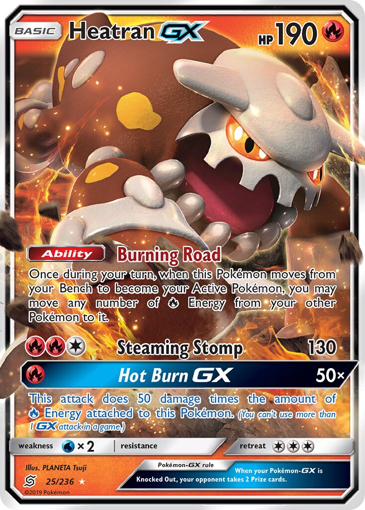 Heatran-GX 025/22 — WC Deck 2019 (Mind Blown) (English Pokémon TCG card)