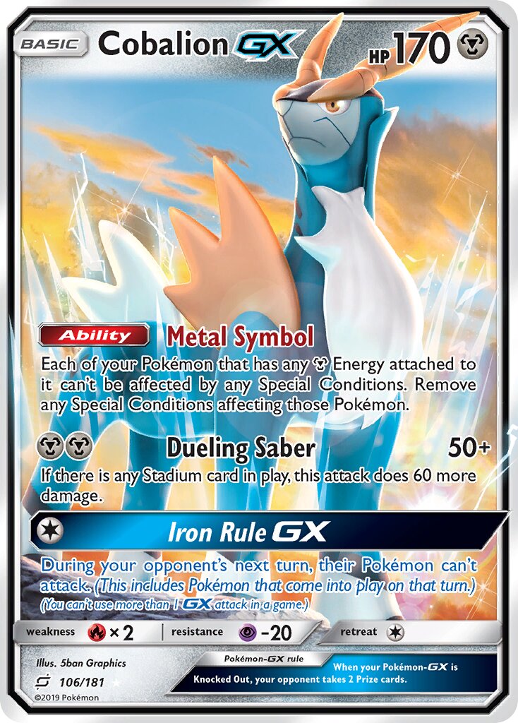 Cobalion-GX 010/24 — WC Deck 2019 (Perfection) (English Pokémon TCG card)