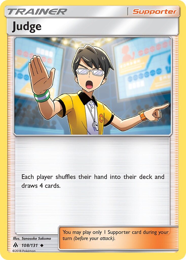 Judge 010/26 — WC Deck 2019 (Pikarom Judge) (English Pokémon TCG card)