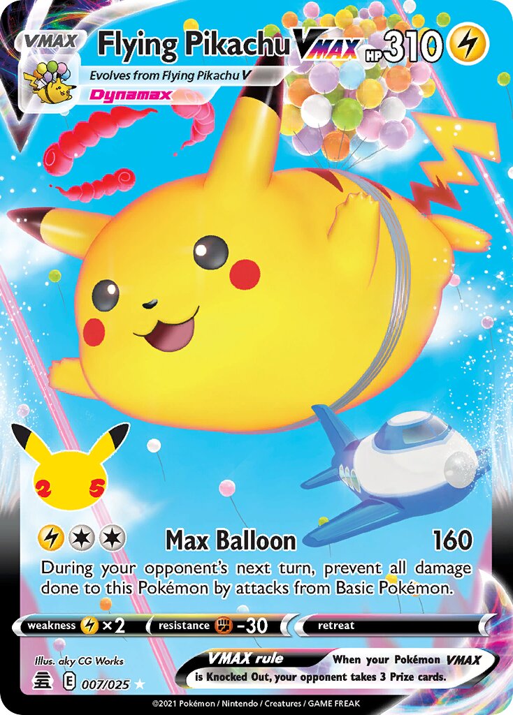 Flying Pikachu VMAX 007/24 — WC Deck 2022 (ADP) (English Pokémon TCG card)
