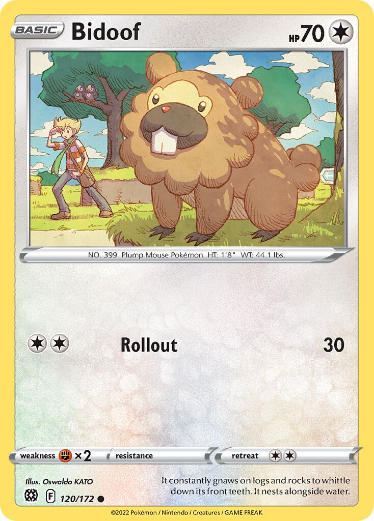 Bidoof 012/24 — WC Deck 2022 (ADP) (English Pokémon TCG card)