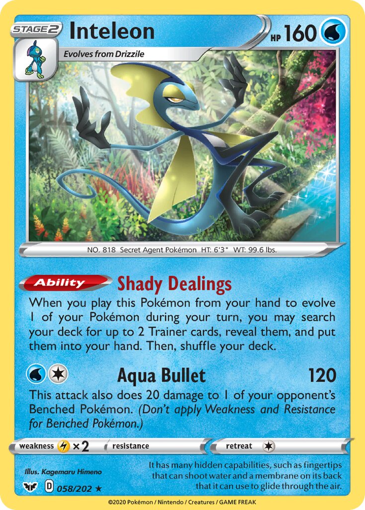 Inteleon 058/30 — WC Deck 2022 (Cheryl Again) (English Pokémon TCG card)