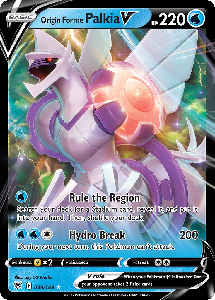 Origin Forme Palkia V 039/30 — WC Deck 2022 (Ice Rider Palkia) (English Pokémon TCG card)