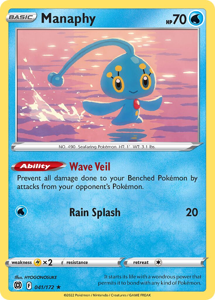 Manaphy 041/30 — WC Deck 2022 (Ice Rider Palkia) (English Pokémon TCG card)