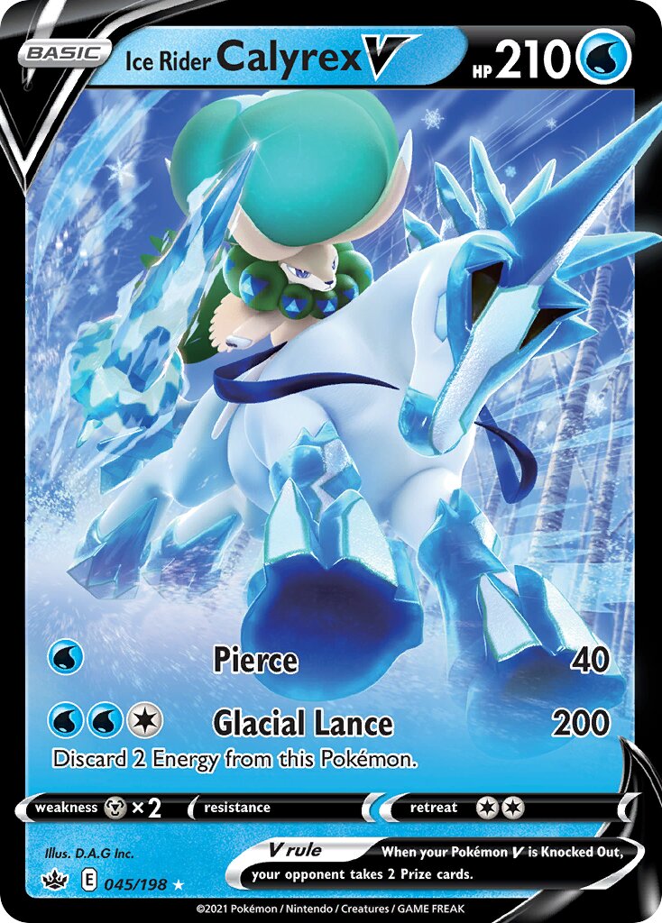 Ice Rider Calyrex V 045/30 — WC Deck 2022 (Ice Rider Palkia) (English Pokémon TCG card)