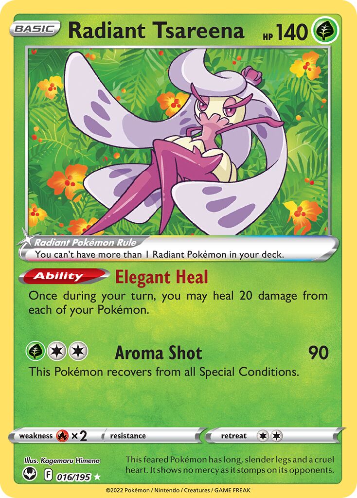 Radiant Tsareena 016/24 — WC Deck 2023 (Colorless Lugia) (English Pokémon TCG card)