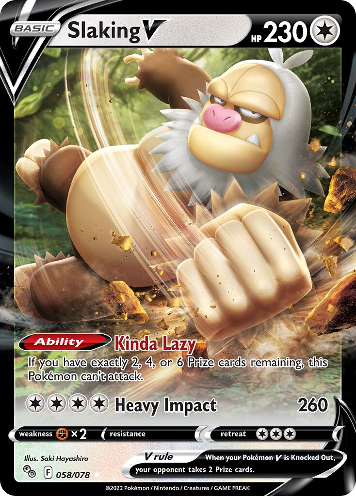 Slaking V 058/24 — WC Deck 2023 (Colorless Lugia) (English Pokémon TCG card)