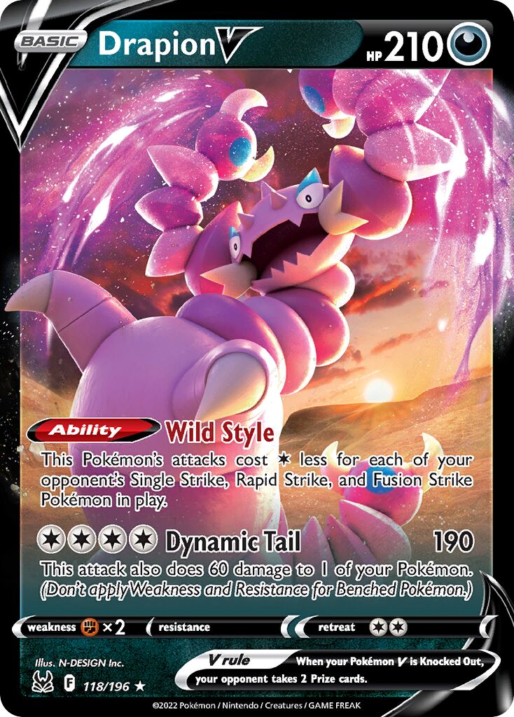 Drapion V 011/24 — WC Deck 2023 (Colorless Lugia) (English Pokémon TCG card)