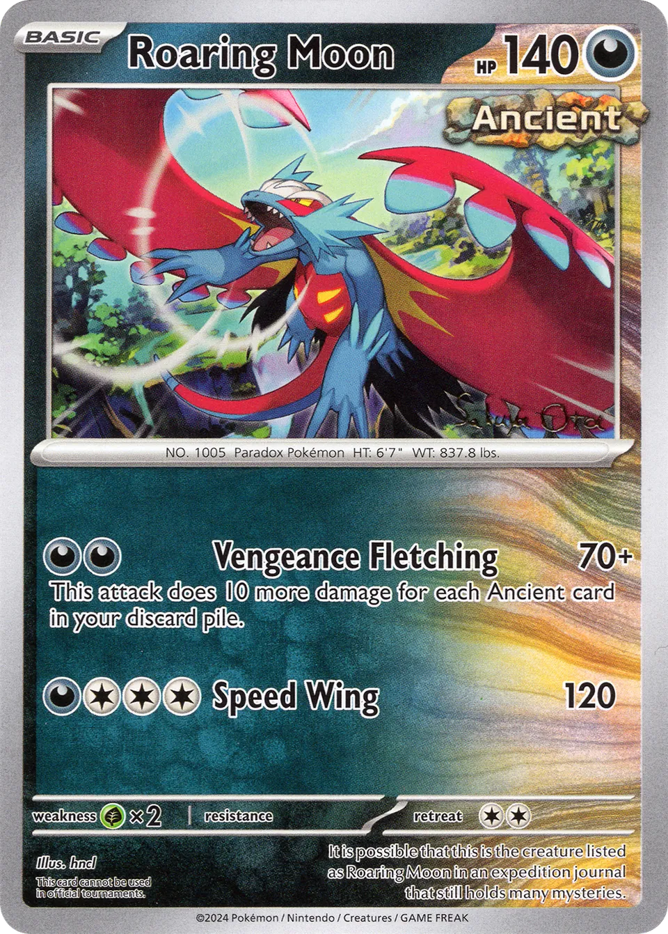 Roaring Moon 001/24 — WC Deck 2024 (Ancient Toolbox) (English Pokémon TCG card)