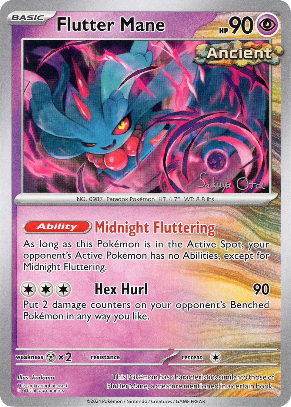 Flutter Mane 002/24 — WC Deck 2024 (Ancient Toolbox) (English Pokémon TCG card)