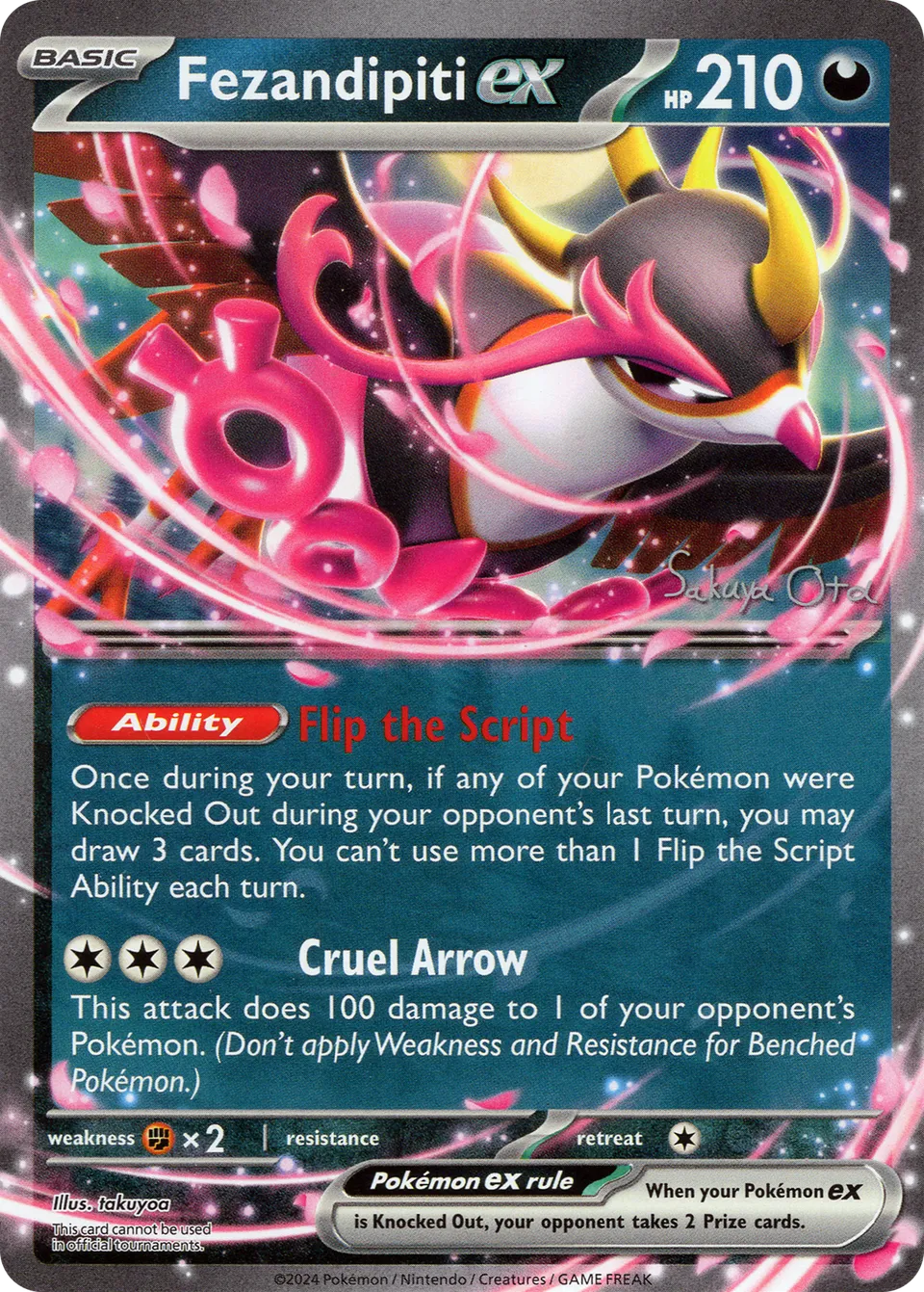 Fezandipiti ex 004/24 — WC Deck 2024 (Ancient Toolbox) (English Pokémon TCG card)