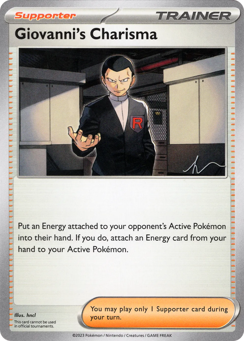 Giovanni's Charisma 007/23 — WC Deck 2024 (Crushing Thorn) (English Pokémon TCG card)