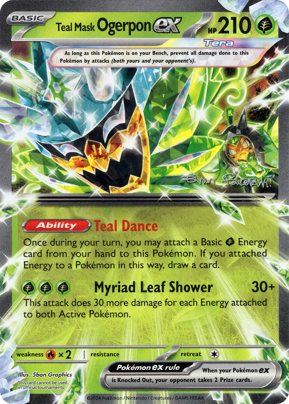 Teal Mask Ogerpon ex 003/26 — WC Deck 2024 (Regidrago Vstar) (English Pokémon TCG card)