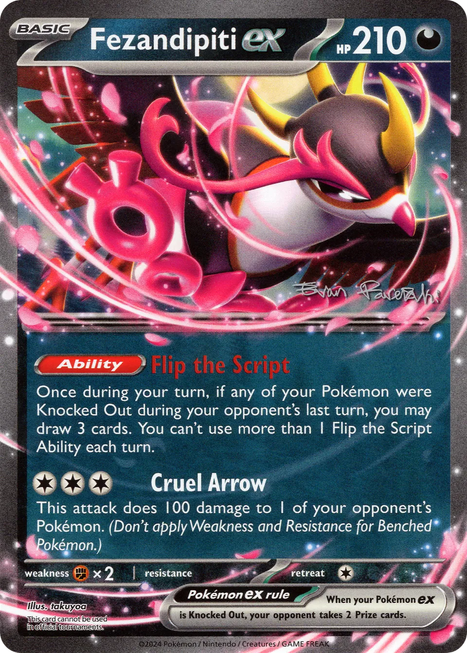 Fezandipiti ex 007/26 — WC Deck 2024 (Regidrago Vstar) (English Pokémon TCG card)