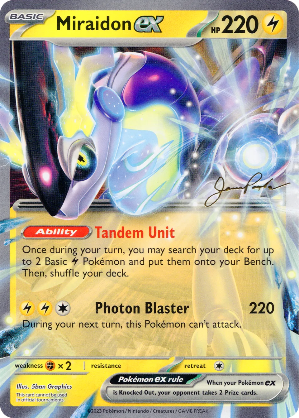 Miraidon ex 001/25 — WC Deck 2024 (The Don) (English Pokémon TCG card)