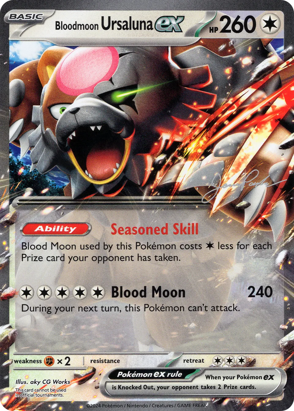 Bloodmoon Ursaluna ex 005/25 — WC Deck 2024 (The Don) (English Pokémon TCG card)