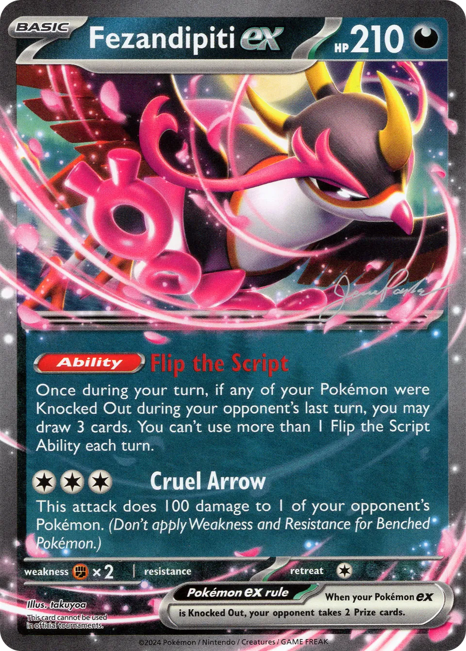 Fezandipiti ex 007/25 — WC Deck 2024 (The Don) (English Pokémon TCG card)