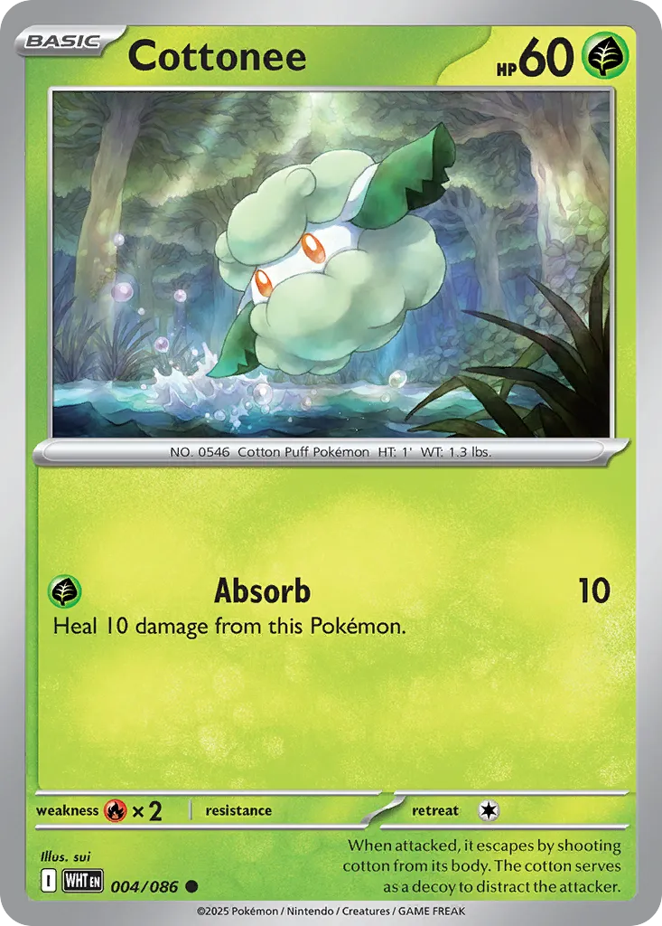 Cottonee 004 — White Flare (English Pokémon TCG card)