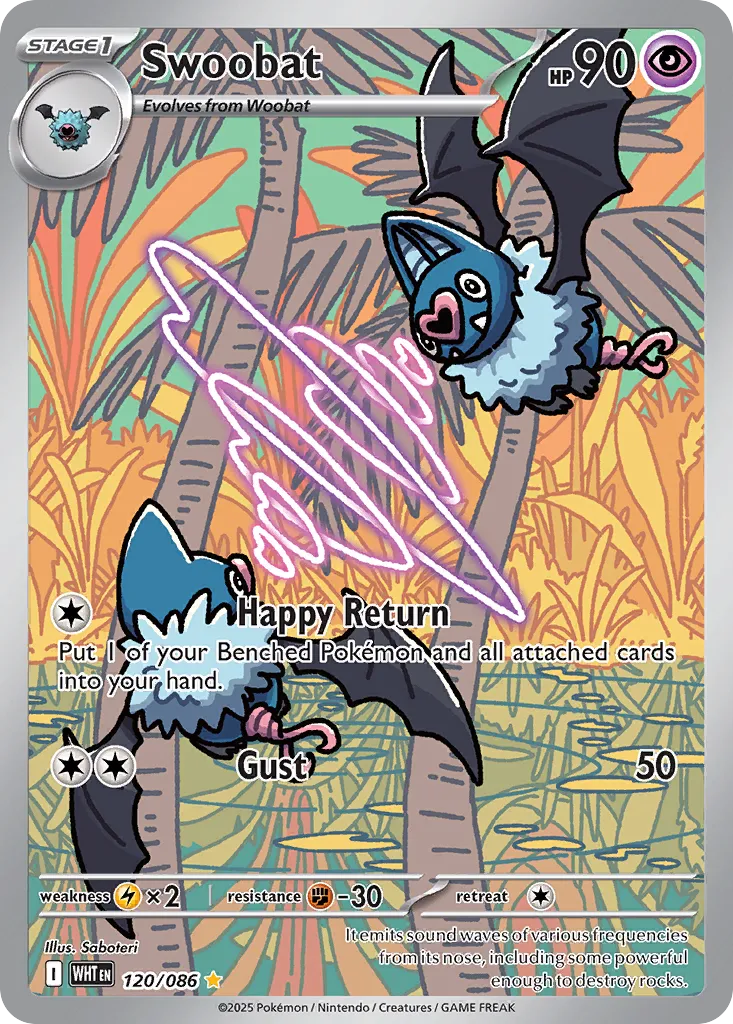 Swoobat 120 — White Flare (English Pokémon TCG card)