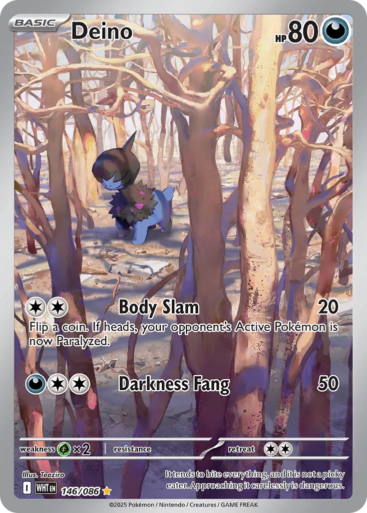 Deino 146 — White Flare (English Pokémon TCG card)