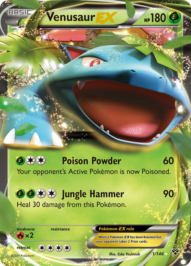 Venusaur-EX 001/146 — XY (English Pokémon TCG card)