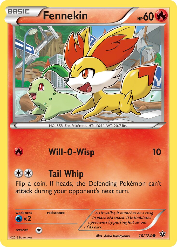 Fennekin 010/129 — Fates Collide (English Pokémon TCG card)