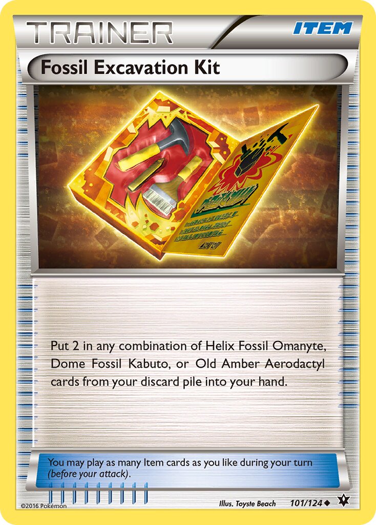 Fossil Excavation Kit 101/129 — Fates Collide (English Pokémon TCG card)