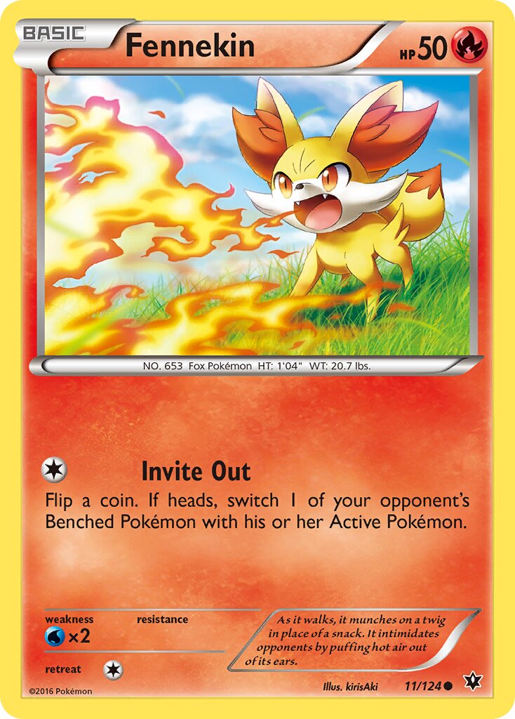 Fennekin 011/129 — Fates Collide (English Pokémon TCG card)
