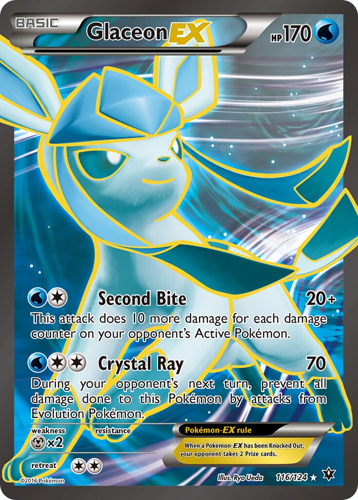 Glaceon-EX 116/129 — Fates Collide (English Pokémon TCG card)