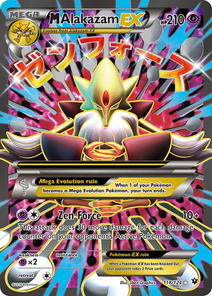 M Alakazam-EX 118/129 — Fates Collide (English Pokémon TCG card)