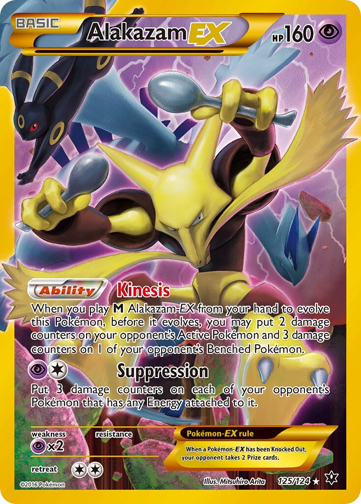 Alakazam-EX 125/129 — Fates Collide (English Pokémon TCG card)
