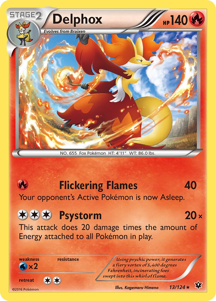 Delphox 013/129 — Fates Collide (English Pokémon TCG card)