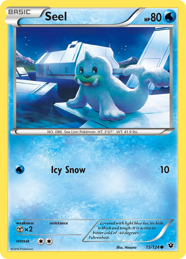 Seel 015/129 — Fates Collide (English Pokémon TCG card)